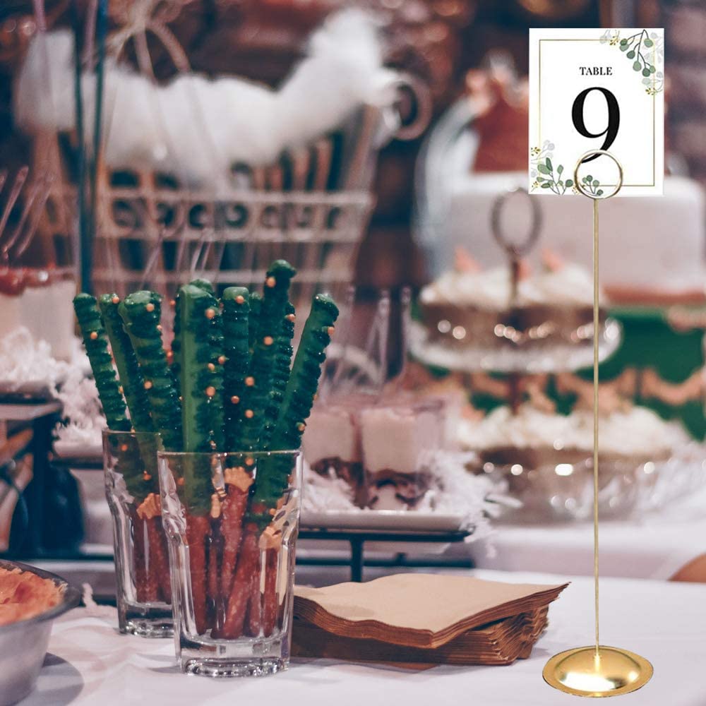 12 Pcs 12 Inch Wedding Table Number Holders Stand for Party Free Shipping